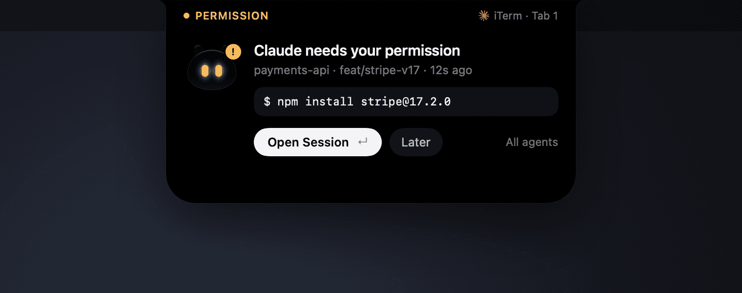 Peeku's notch expanded into a permission notification